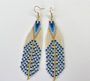 Luxury Quality <b>Emerald</b> Green Beaded Tassel Earrings - Product Image 1