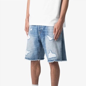 Pantalones cortos de mezclilla de verano para hombres con estilo: duraderos, ligeros y perfectos para el uso diario y el clima cálido - Product Image 1