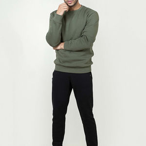 Sweat-shirt pour homme de haute qualité du fabricant, tissu lourd, hiver, uni, teinture unie, respirant, surdimensionné, vente en gros - Product Image 2