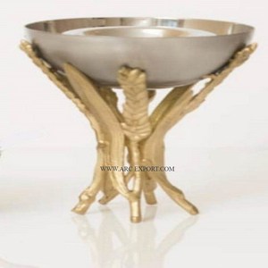 Brûleur d'encens de forme ronde en métal de grande taille de qualité supérieure grande feuille conception support en laiton décor de maison et d'hôtel brûleur Bakhoor - Product Image 1