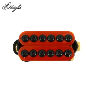 High-Performance Hexagonal Round Head Double Couplet Red Electric Guitar Pickup Accessory