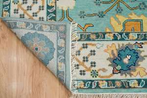 Alfombras de Lana Pura Hechas a Mano de Alta Calidad, Diseño Ushak Premium, Duraderas, Lavables, Antideslizantes para el Hogar - Product Image 4