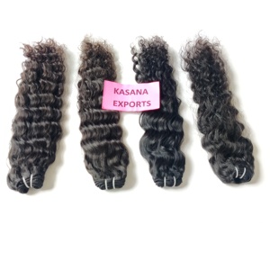 Vente en gros 100% extensions de cheveux humains indiens non traités à cuticules alignées non traitées bande de style Curl à vague profonde aucun traitement chimique - Product Image 3