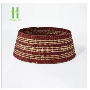 Falda de árbol de Navidad, decoración de ratán tejida a mano, Collar de árbol de Navidad, diseño OEM en Vietnam, Producto popular - Product Image 1