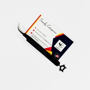 Pince à épiler Somofy Enterprises en acier inoxydable de haute qualité avec pointe en fibre, pince à épiler incurvée marron thermolaquée, best-seller - Product Image 2