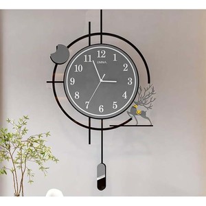 Gran oferta, reloj de pared con números romanos negros silenciosos redondos de gran tamaño de Metal moderno grande, decoración del hogar, boda LUMINOVA, la mejor calidad - Product Image 6