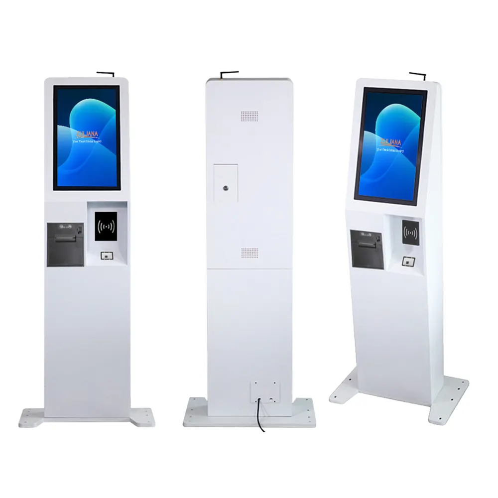 Beste Kwaliteit Capacitieve Touch Floor Stand Kiosken Voor Banken Hotels Restaurants