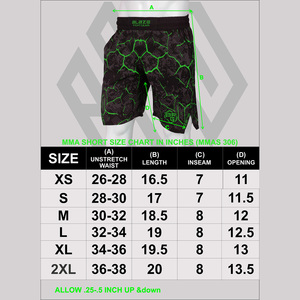 Pantalones cortos de MMA para hombre Nogi Bjj, pantalones cortos de entrenamiento de gimnasio y tela informal, pantalones cortos ligeros para hombre con cintura elástica - Product Image 5