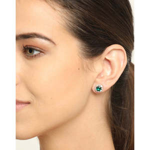 NOVAMART Fine Premium 925 <b>Sterling</b> <b>Silver</b> <b>Stud</b> Earrings for Women Girls Geometric Water Drop Shape Bezel Setting Featuring Princ - Product Image 3
