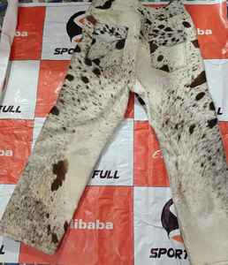 Pantalones de Cuero Vacuno Auténticos, Nuevos, a la Moda, para Hombre, de Alta Calidad, Diseño Recto, Estilo Urbano - Product Image 2