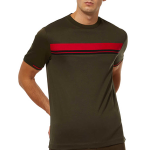 Vente en gros T-shirt homme 100% coton de haute qualité, col rond respirant avec motif solide de style Hip Hop et technique de teinture unie - Product Image 6