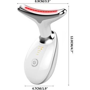 Masseur de cou Myrva rechargeable par USB, chauffant, avec mode micro-courant liftant, appareil portable pour raffermir le visage et le cou - Product Image 1