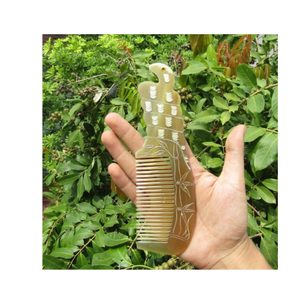 Peigne en corne naturelle fabriqué à la main pour coiffer les cheveux en véritable peignes en corne de buffle peigne de massage pour dames - Product Image 3