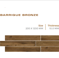 Carreaux de porcelaine effet bois à lattes 200x1200mm, modernes, antidérapants, type barrique naturelle NOVAC CERAMIC pour cour