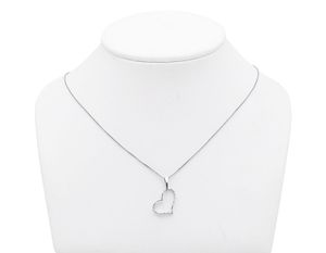Colgante de corazón más pequeño, collar de diamantes de moissanita de 0,25 CT de plata de ley dorada para mujer, compromiso de aniversario, boda - Product Image 2