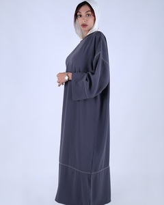 Robe musulmane Abaya modeste à manches longues vêtements islamiques pour femmes sur mesure Design OEM Service de gros disponible - Product Image 1