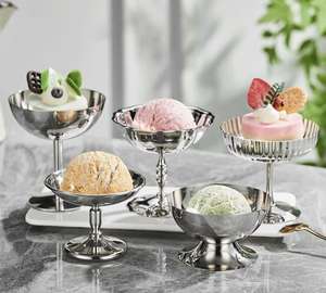 304 Stainless Steel Eco-Friendly Disposable <b>Dessert</b> <b>Bowl</b> & Fruit Plate <b>for</b> Daily Use - Product Image 1
