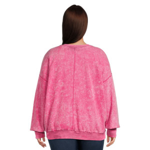 Nueva moda lavada mujeres niñas sudadera bolsillos manga larga Casual algodón polar cuello redondo suelta cárdigan sudaderas - Product Image 3