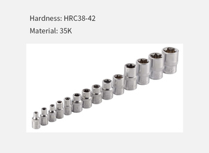 Binnenschroefdraad Dopsleutel Set 1/2 "/3/8"/1/4 "Driver 14 Ps E Type Torx Ster Socket Set - Product Image 6