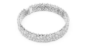 14K <b>Rose</b> <b>Gold</b> Pear Marquise Round Lab-Grown Diamond Bridal <b>Bracelet</b> Luxury Certified Wedding Anniversary Gift Elegant - Product Image 3