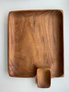 Bandeja para servir con incrustaciones de madera más fuerte y hermosa, bambú Natural, amigable para servir café y té, madera Regular - Product Image 2