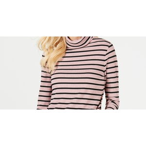 Maglione a Collo Alto a Righe Casual da Donna Charter Club, Vestibilità Ampia, Taglia XL, in Viscosa Lavorata a Maglia, Rosa, per Autunno e Primavera - Product Image 2