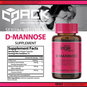Compléments alimentaires de D-Mannose de haute qualité en capsules One Solution LLC Favorise la digestion Soutien immunitaire Adulte 60 capsules USA - Product Image 3