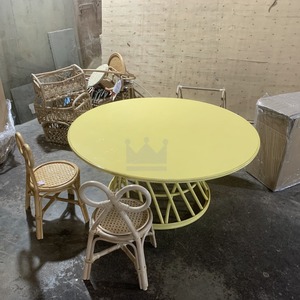 Silla de mesa de ratán para muebles de niños juguete tendencia caliente 100% material natural Estilo OEM Característica de diseño Respetuoso con el medio ambiente - Product Image 1