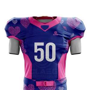 Uniforme de football américain personnalisé 2025 ensembles de polyester de haute qualité 100% Technique de sublimation Style d'équipe unique - Product Image 4