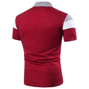 Camiseta de manga corta de verano para hombre, camiseta de bloque de Color a la moda para hombre, Camiseta con cuello de Polo - Product Image 2