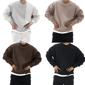 Sudadera informal de gran tamaño con cuello redondo para hombre Una mezcla de comodidad y estilo elaborada con una lujosa sudadera de mezcla de algodón - Product Image 4