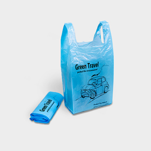 Bolsas de la compra de camisetas de plástico impresas con logotipo personalizado al por mayor para uso en supermercados - Product Image 1