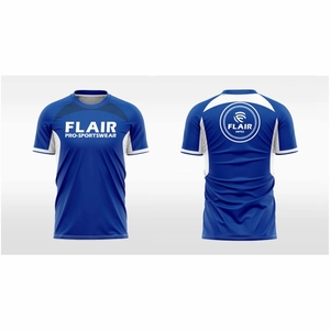 Maillot de football 100% polyester de meilleure qualité Design personnalisé respirant confort devant court coupe automatisée Service OEM disponible - Product Image 1
