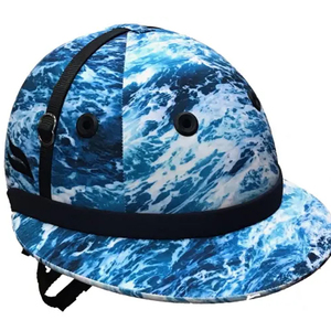 Casco de equitación de la mejor calidad, carcasa de fibra cubierta con tela de terciopelo, casco de carreras de caballos, casco de polo, fabricante - Product Image 3