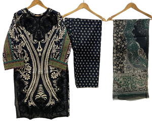 Costumes de vêtements d'hiver en gros pakistanais vêtements d'hiver en gros shalwar kameez design pour femmes Costumes Cortrai brodés de créateur - Product Image 6