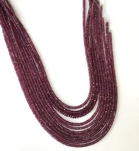 ลูกปัดโกเมนธรรมชาติทรงเหลี่ยม 1 เส้น สำหรับทำเครื่องประดับอัญมณ์ - Product Image 5