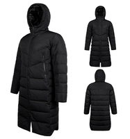 Veste longue rembourrée pour entraîneur de football, veste d'hiver pour équipe de football, vêtements d'équipe, logo personnalisé, veste d'entraînement chaude pour club sportif