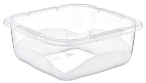 Recipiente de Cocina Multiusos de Plástico Transparente Cuadrado de 10L, Ecológico, para Lavar Frutas y Verduras - Product Image 5