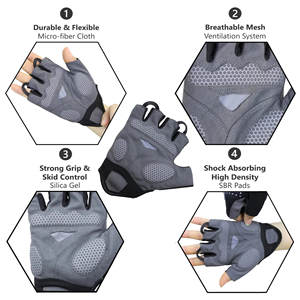 ถุงมือยกน้ำหนักข้อมือปรับได้ระบายอากาศได้สำหรับยิมกีฬากลางแจ้งการฝึกความแข็งแรงถุงมือยกน้ำหนัก - Product Image 6