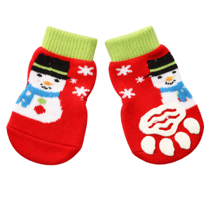 Tartan Pattern Anti Slip <b>Dog</b> Socks with Non Skid Grip Sole Stretchable Pet Paw Protector <b>for</b> Indoor Use - Product Image 6