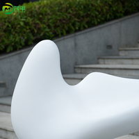 Sculpture Moderne Abstraite en Résine de Fibre de Verre - Décoration Artistique Minimaliste Blanche Écologique pour Espaces Domestiques et Hôteliers