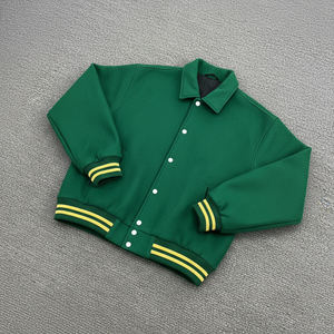 Chaqueta Universitaria Personalizada para Hombre, Talla Grande, Estilo Urbano, Cuello Camisero, Logotipo Frontal, OEM, Impermeable, Lona Larga - Product Image 5