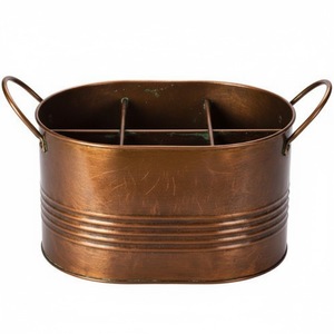 Premium <b>Black</b> Powder Coating Metal 9 Compartment Cutlery <b>Holder</b> With Wood Handles Farmhouse Style <b>Utensil</b> Iron <b>Holder</b> Tabletop - Product Image 5
