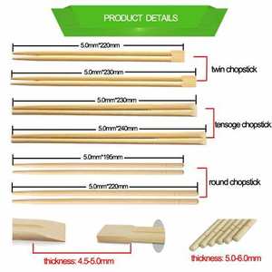 Palillos de Bambú Natural de Alta Calidad, Reutilizables, Ecológicos, Vajilla Duradera para Uso Diario - Product Image 5