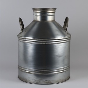 Bidon de lait galvanisé de style rustique traditionnel avec poignées durables, parfait pour le jardin extérieur et les maisons de campagne - Product Image 3