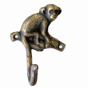 Nhà Máy Trực Tiếp Cung Cấp Brass Antique Khỉ Động Vật Tường Móc Áo Giá Rẻ Móc Áo Cho Quần Áo Sử Dụng - Product Image 2