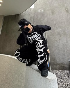 Unisex <b>Y2K</b> Letter tracksuits <b>Zip</b> <b>up</b> <b>Hoodie</b> men clothing Sweatpants Breathable Two Piece Jogger sport wear screen print Logo - Product Image 3