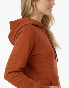 Sudadera con capucha de algodón 100% para mujer hecha a medida, transpirable, suave, cómoda, para invierno/otoño, con estampado de logotipo, cuello con capucha, talla XS - Product Image 2