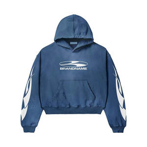 Chándal desgastado de felpa francesa de alta venta de estilo callejero, chándal Sexy informal de manga Regular para hombre de buena calidad - Product Image 3