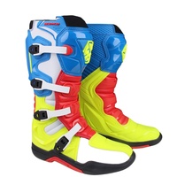 Bottes de moto en cuir microfibre Riding Tribe Pro Biker SPEED Moto Chaussures de course de moto Motocross Bottes de moto